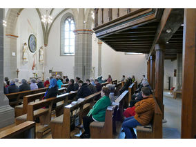 Festgottesdienst für die Kommunionjubilare an Ostermontag (Foto: Karl-Franz Thiede)